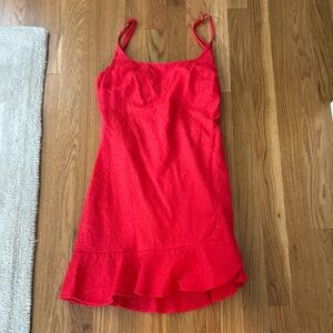 Red summer dress